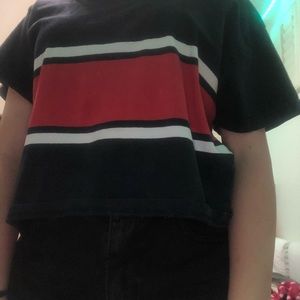 red white and blue brand melville tshirt